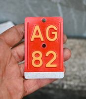Velonummer AG 82 von 1982 - Aargau