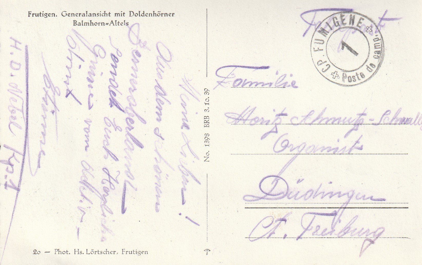 Cartes postales: AK - Frutigen - gelaufen mit Feldpost – D'occasion à Fribourg par schnalla92 1