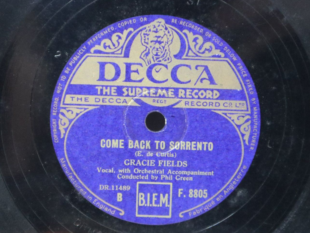 Schallplatten: Schellack Gracie Fields Now Is The Hour / Come Back To Sorre – Gebraucht aus Eschenbach SG von Astalavista 5