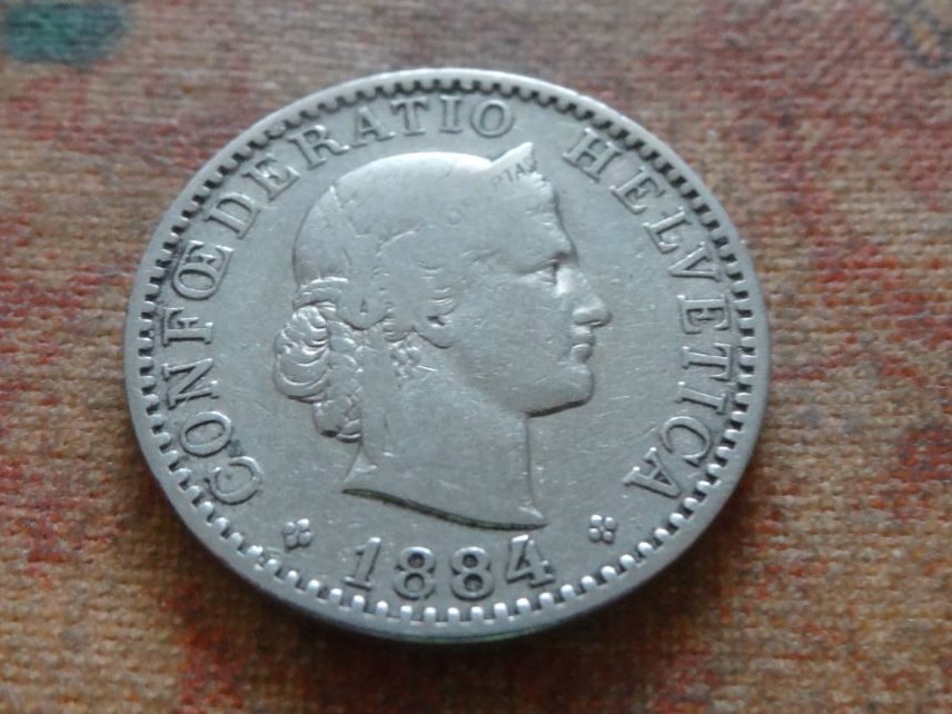 Tutti le monete: 20 Rp. 1884  (C) – Usato da Romanel-sur-Lausanne venduto da Swift13
