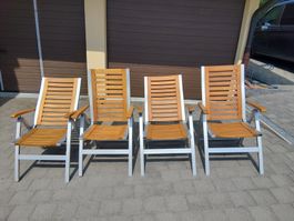 4 chaises pliable de jardin