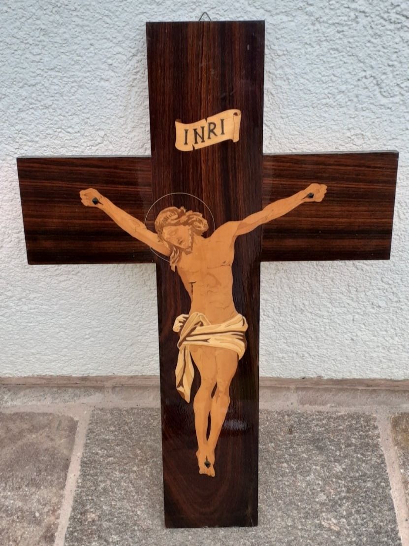 Sculture & Statue: Kreuz Jesus Intarsien antik – Usato da Mörschwil venduto da antiksalon 3