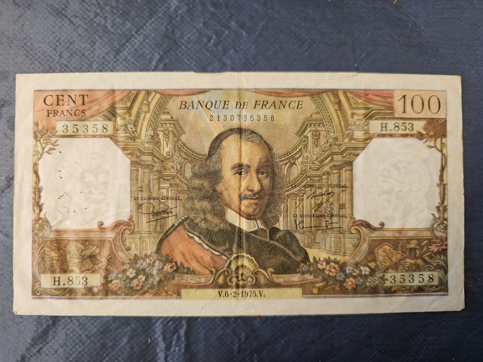 Banconote: France 100 fr. 1975 – Usato da Nidau venduto da Misterpix