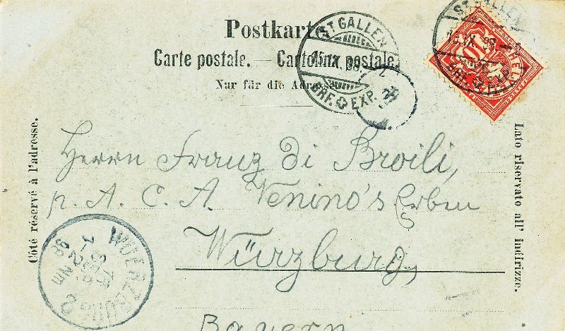 Cartoline postali: Gais - Gruss aus ... blaue Litho + 1898 – Usato da Emmenbrücke venduto da teestube 1