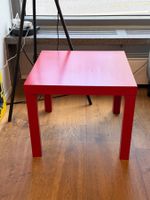 Roter Beistelltisch / Couchtisch – quadratisch