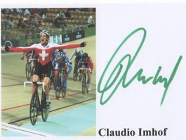 Autogrammfoto von Ex-Radrennfahrer Claudio Imhof CH