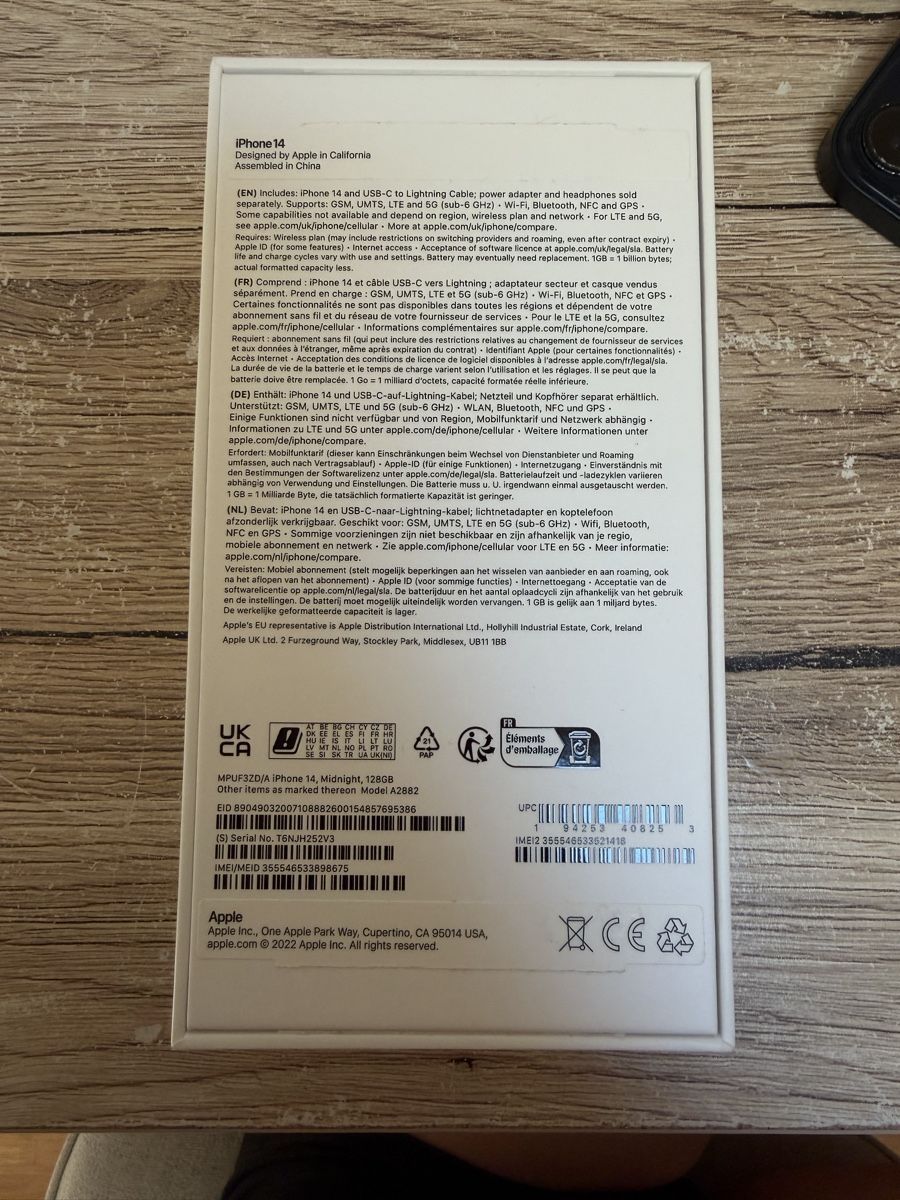 Apple Telefoni cellulari / Smartphones: Iphone 14 128 GB in Midnight blue – Usato da Boswil venduto da nit_d69d 5