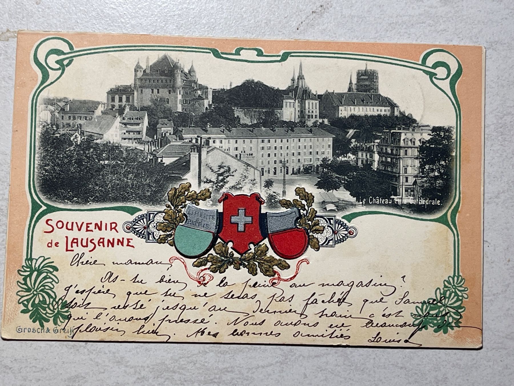 Cartoline postali: Alte Ansichtskarte von Lausanne, CH -1903 – Usato da Strengelbach venduto da Aschatan5