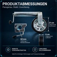 HST Stützrad Schwerlast Anhänger Halterung 60 mm Ø Bugrad