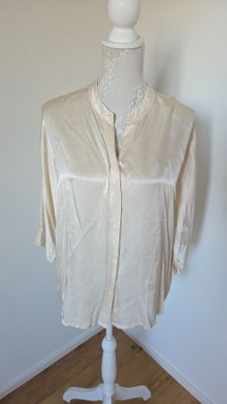 Bluse perlmuttfarbig, Grösse M, Viskose