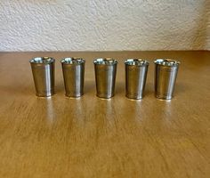 5 x Retro SIGG Frauenfeld Zinnbecher aus Feinzinn