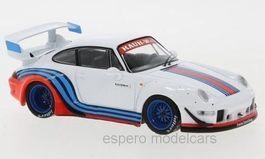 Porsche 911 / 993 RWB Rauh-Welt Martini weiss / Decor 1:43