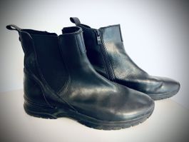 Caprice Damen Leder Stiefeletten / Boots – Gr. 40 – Schwarz