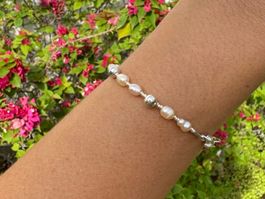 Genuine Pearls and Silver Bracelet, 950 Silver