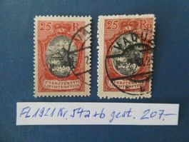 FL 1924 Nr. 54a und b gestempelt