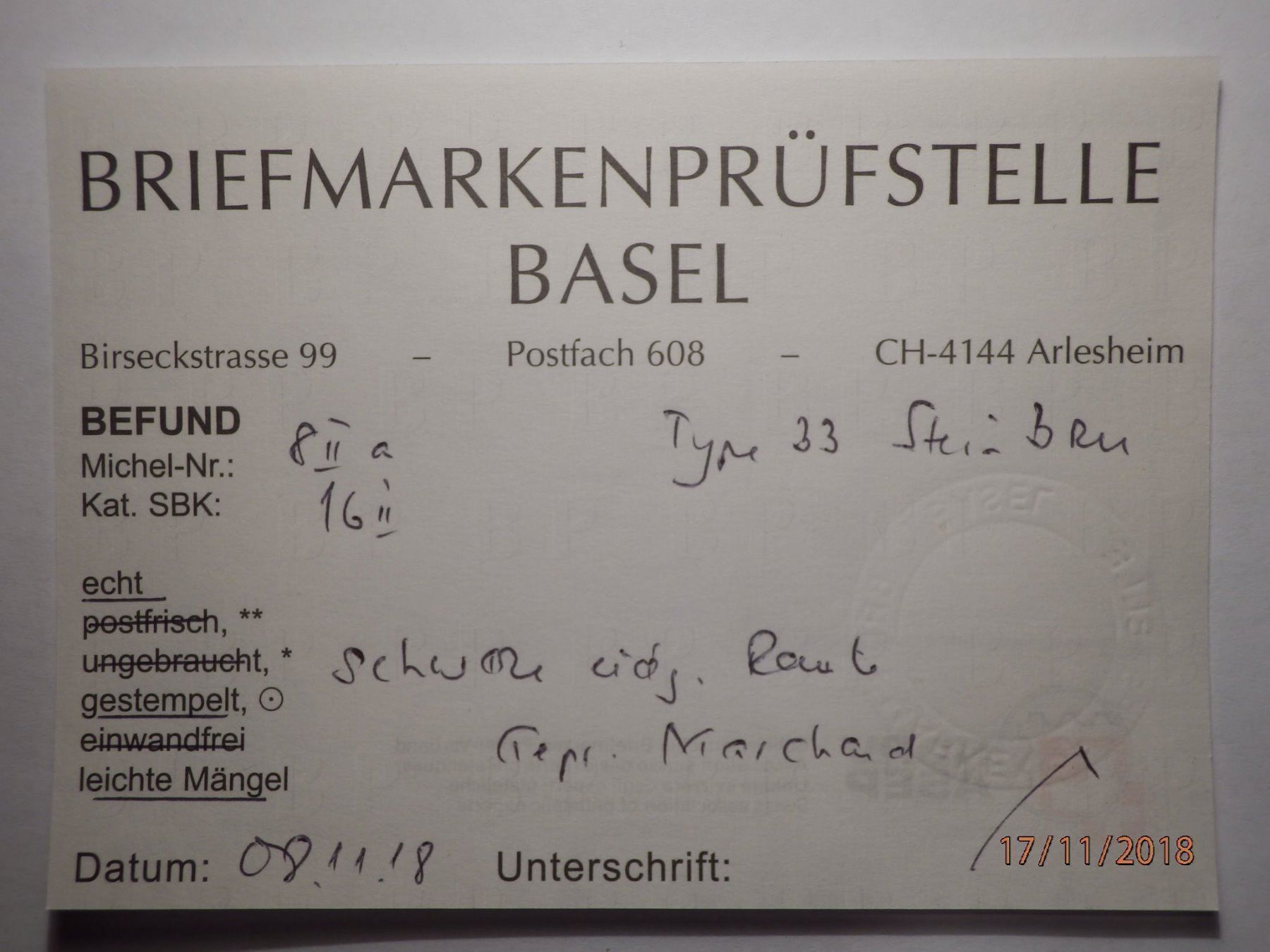 Alle Briefmarken: ZNr.16II, Rayon II, Type 33, Stein B-RU – Gebraucht aus Ueberstorf von dinbau 2