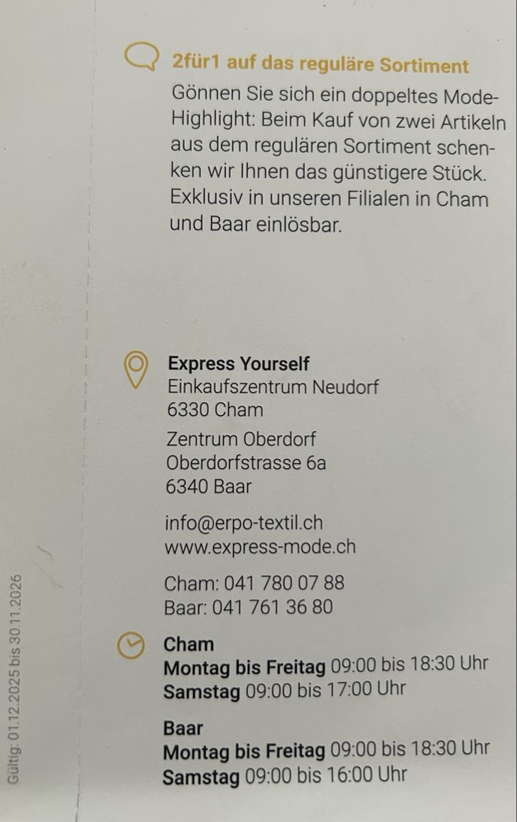 Gutscheine: Kleidergutschein 2 für 1 – Neu und originalverpackt aus Rotkreuz von Lazzarini 1