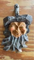 Wunderschöne, handgeschnitzte Holzmaske, Unikat