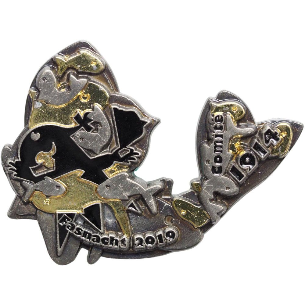 Basler Placchette & Badge: Fasnacht Basel Blaggedde Comite 2019 – Usato da Liestal venduto da fibonaccis