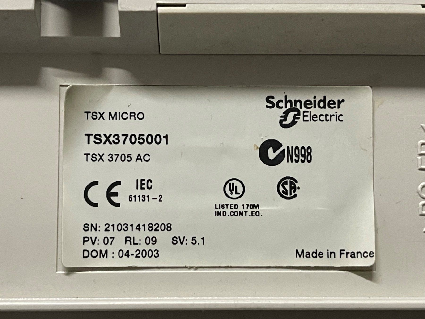 Schneider Componenti elettronici: Schneider / Telemecanique TSX3705001 CPU mit Module – Usato da Häusernmoos venduto da Gouda64 1