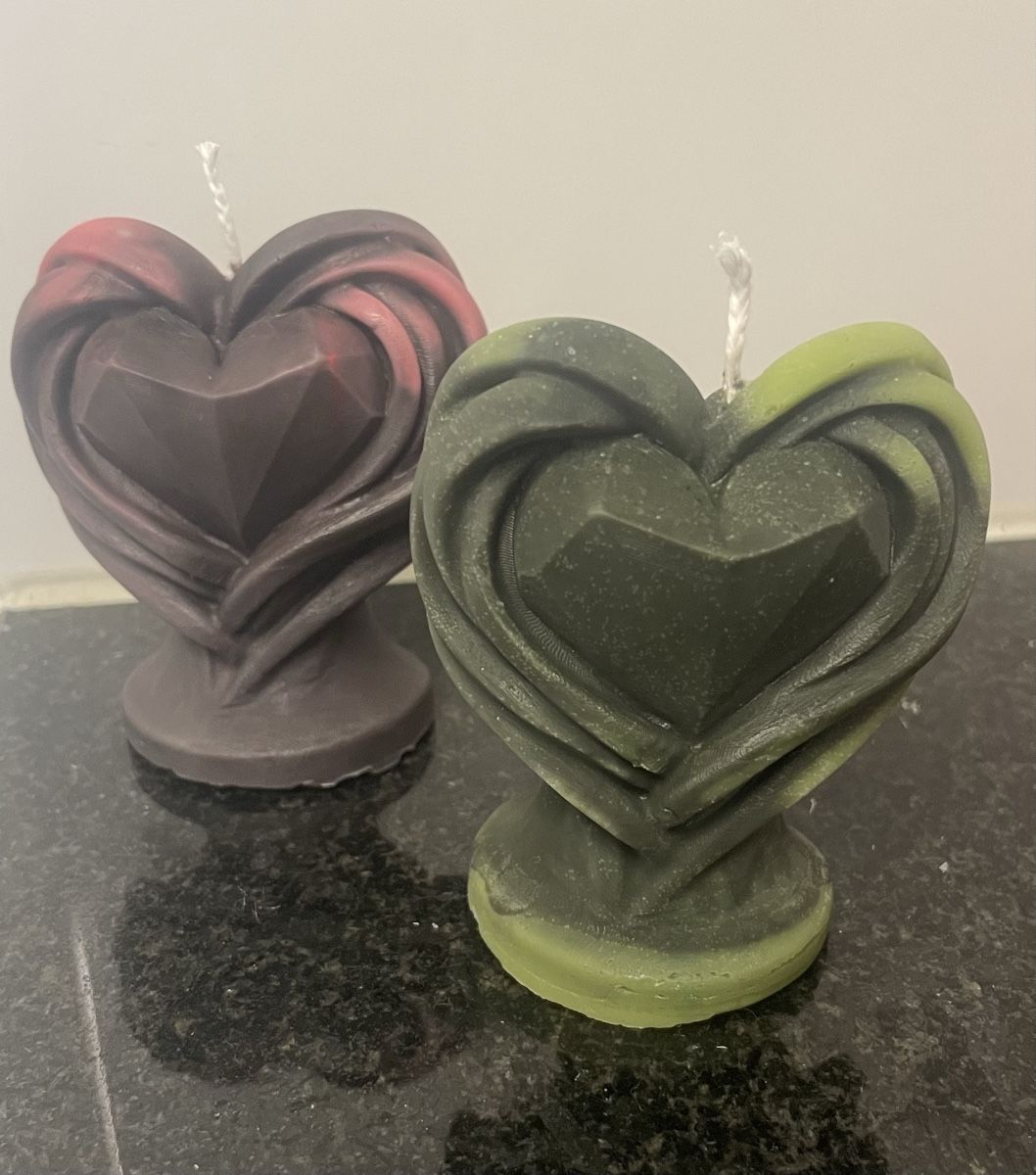 Candele: Herz Kerze, Dekokerze, Grösse ca. 9cm – Nuovo e nell'imballaggio originale da Au ZH venduto da Jaggy4 1