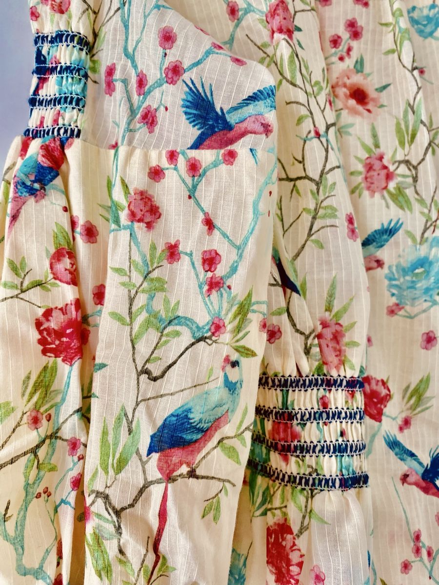 Camicette: Bluse Motiv Blumen Vögel 38-40 – Nuovo (secondo la descrizione) da Herrenschwanden venduto da Cate67 2