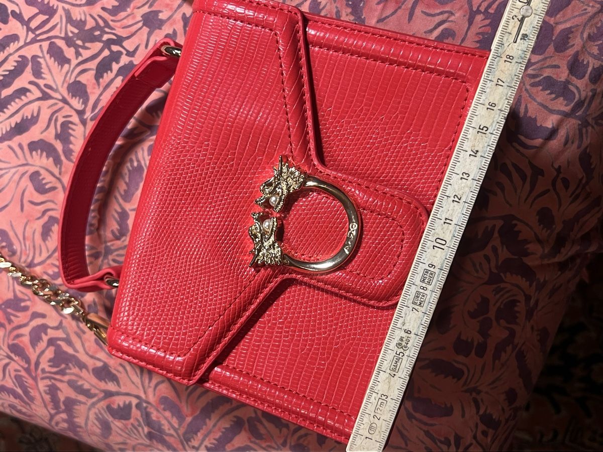 Borse da donna: Handtasche rot Kunstleder mit Kette, neu – Nuovo (secondo la descrizione) da zürich venduto da kalle8004 3