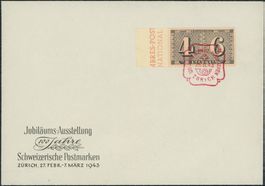 1943  Luxusbogen - Blockausschnitt - FDC