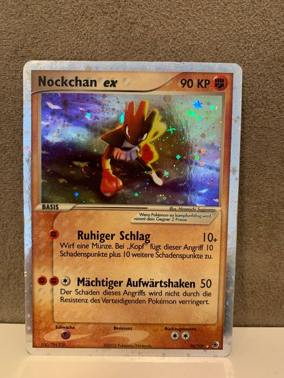 Pokemon Nockchan Ex HOLO RARE EX Rubin Saphir DE 98/109 (Gebraucht) in ...
