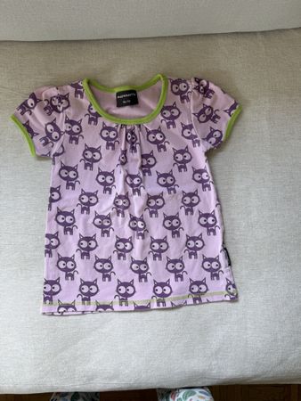 Maxomorra Shirt Gr. 86/92 mit Katzen-Muster, Top Zustand!