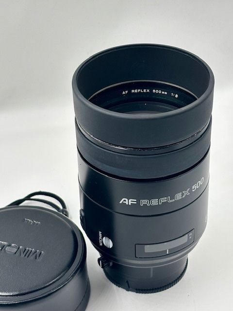 Minolta Obiettivi: Minolta AF Reflex 500mm F8 Mirror + 2 Filter + Köcher – Usato da Seewis Dorf venduto da Plebejus 1