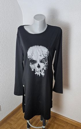 Gothic Kleid ca. Gr. L (XL) Schwarz Skull Bild