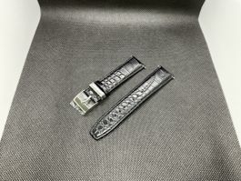 Cinturino in pelle nero 22mm