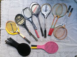 XXL Konvolut Vintage Tennis / Badmington Schläger