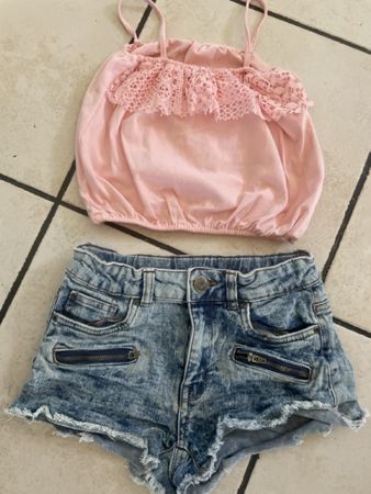 Sommer Set, OVS, Top Gr. 140 & Jeans Shorts, Gr.140