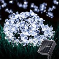 12m Solar Lichterkette Blume Wasserdicht Garten Deko