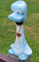 🩵 Schöne Vintage Pudelfigur (Behälter Badesalz) 70er Jahre