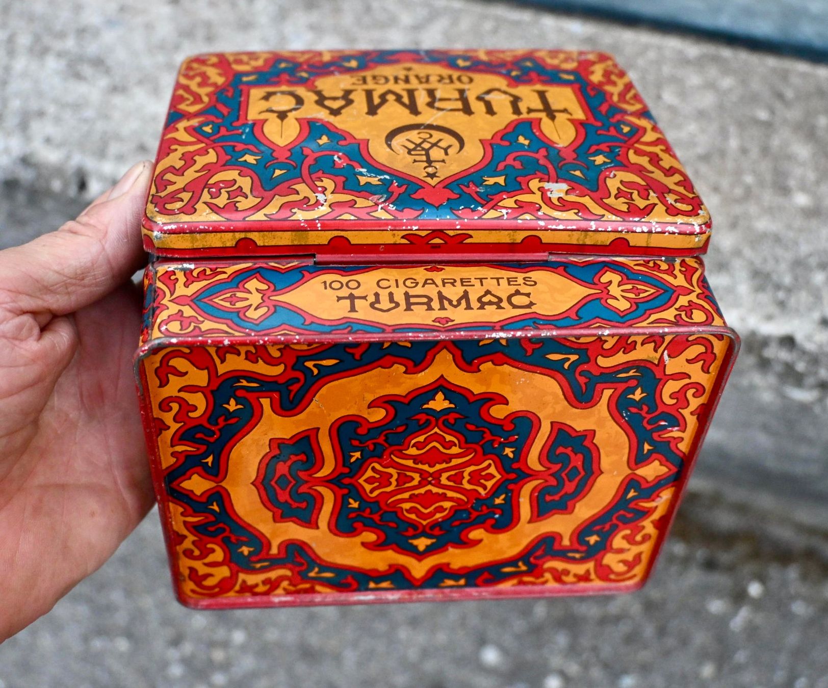 Dosen: Vintage BLECHDOSE Turmac BLEU orange – Gebraucht aus Pfaffhausen von mono_rec 8
