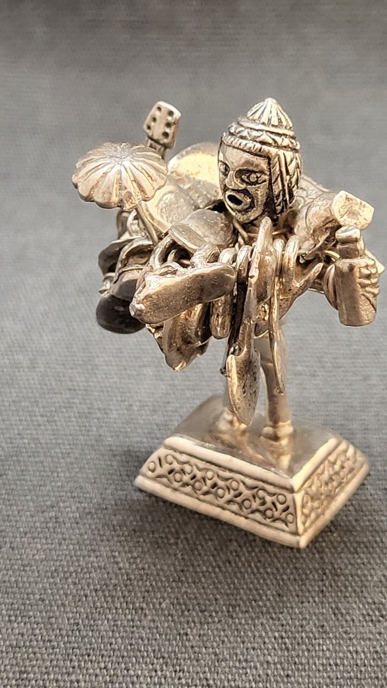 Statuette: Sterling- Figur EKEKO GOTT DES WOHLSTANDES – Usato da Basel venduto da spinne02 6