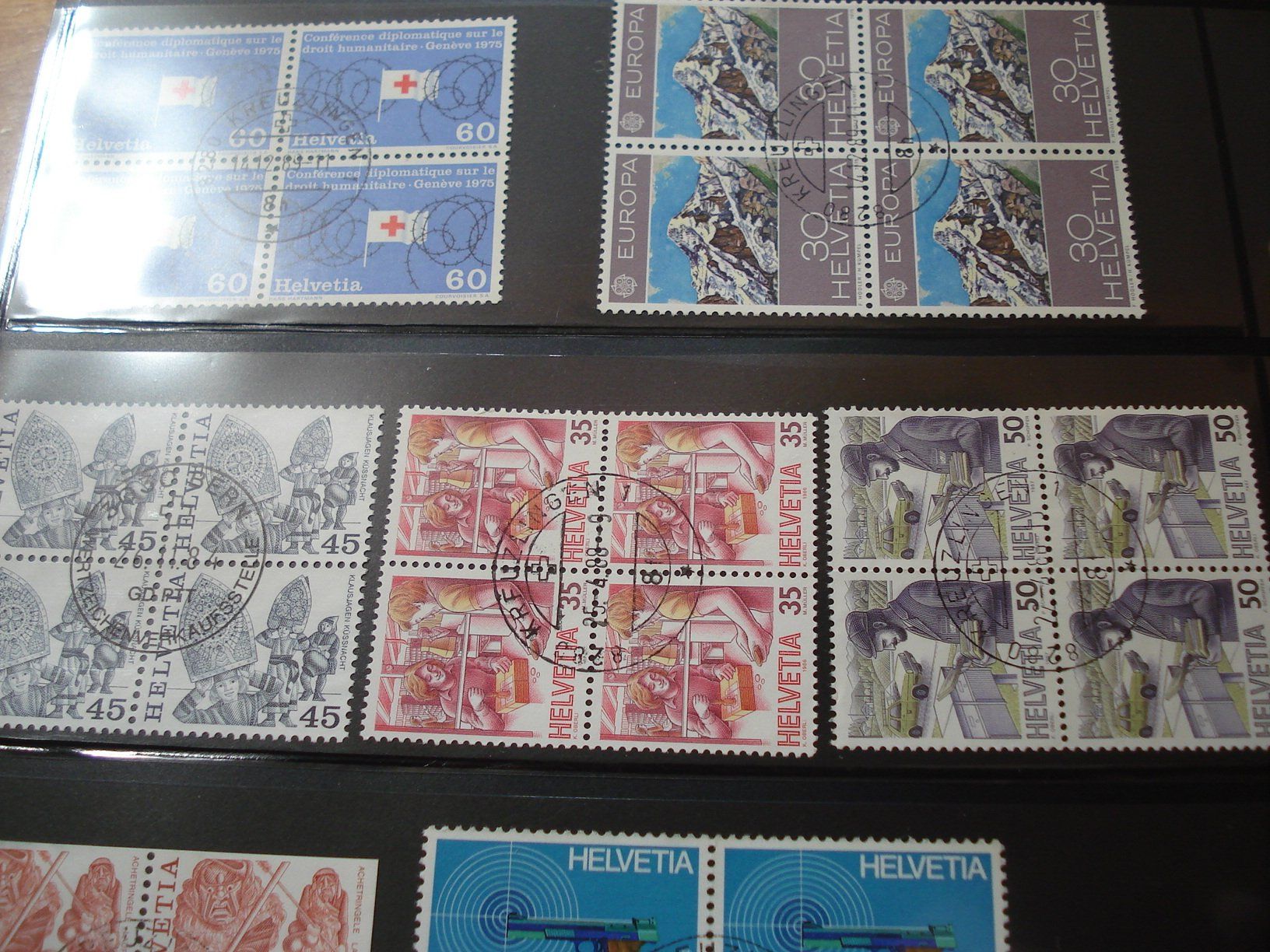 Alle Briefmarken: Lot 4erblocks Schweiz o – Gebraucht aus Niederwil AG von morostahu 8