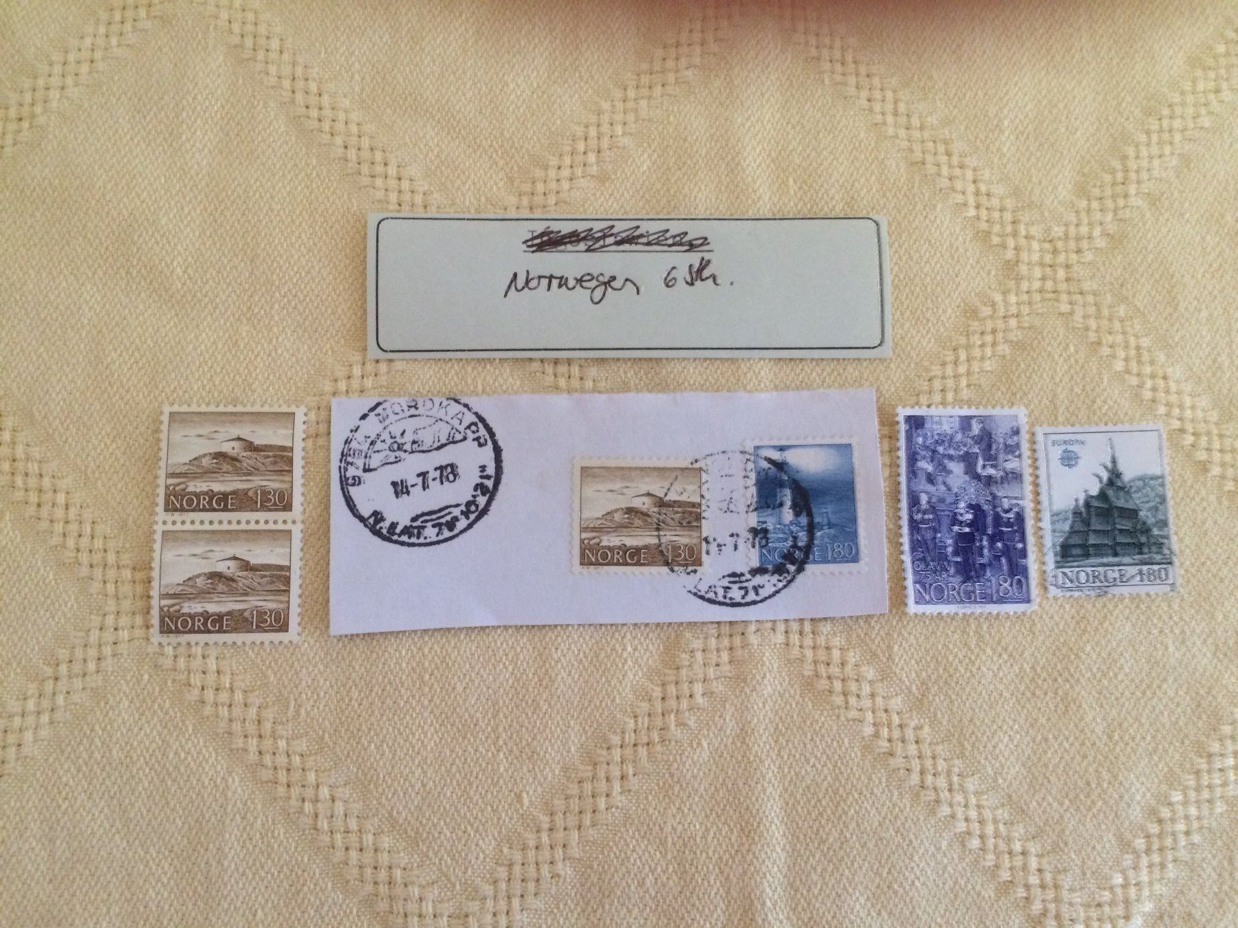 Tutti i francobolli: 6 Stk. Briefmarken NORWEGEN,gestempelt – Usato da Buchs AG venduto da ReaNaTsch