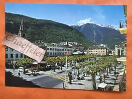 Ansichtskarte Martigny La Place Centrale. HELIO colour