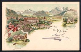 Litho Ragaz, Hermitage, Solitude um 1900