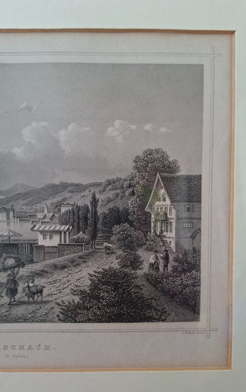 Incisioni: Stich von Rorschach mit Rahmen, St. Gallen – Usato da Opfikon venduto da Diversamente 2