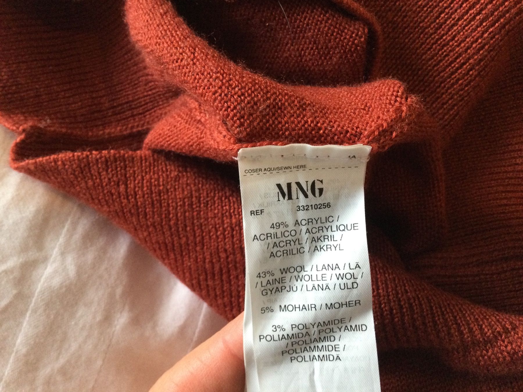 Mango Maglioni & Felpe: Langes kurzarm Pullover rostfarbig – Usato da Zürich venduto da Janakpur 5