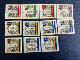 Briefmarken Liechtenstein Automatenmarkenserie mit Orts-ET-O