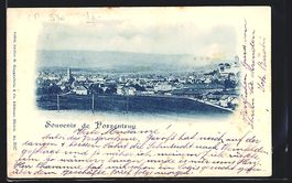 Porrentruy, Ortsansicht gegen Hügelkett