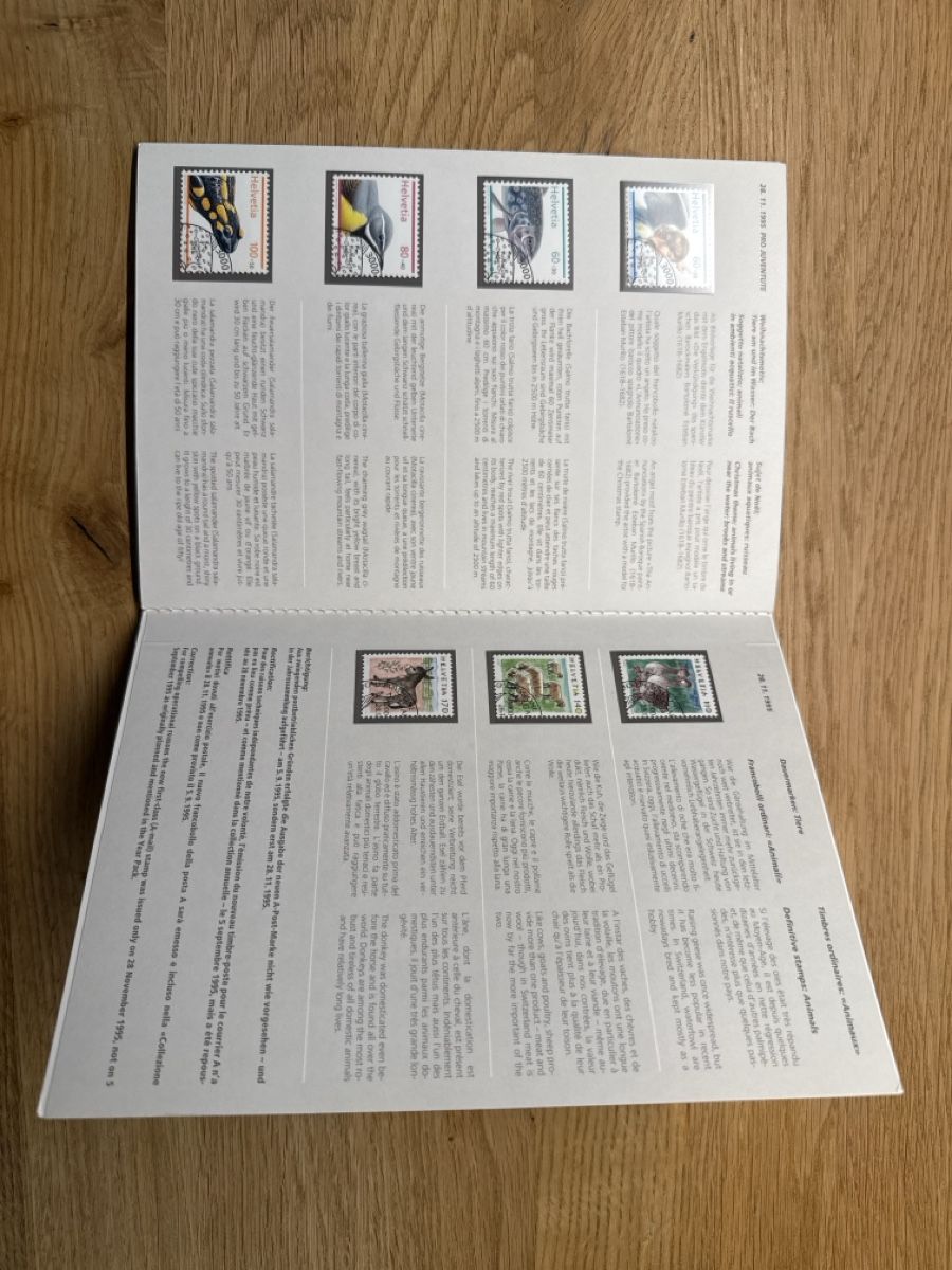 Tutti i francobolli: Briefmarken Schweiz Jahrbuch 1995 – Nuovo (secondo la descrizione) da Steinhausen venduto da Qualifly2022 1