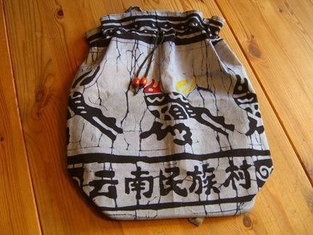 neuer Beutel/Rucksack,Batik,gefüttert