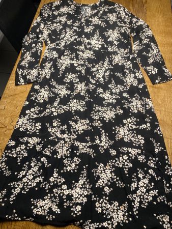 STREET ONE KLEID GR.40/M schwarz/floral / langes Kleid